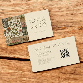 Tarjeta De Visita Cañón rosa verde y ropa de trabajo a mano