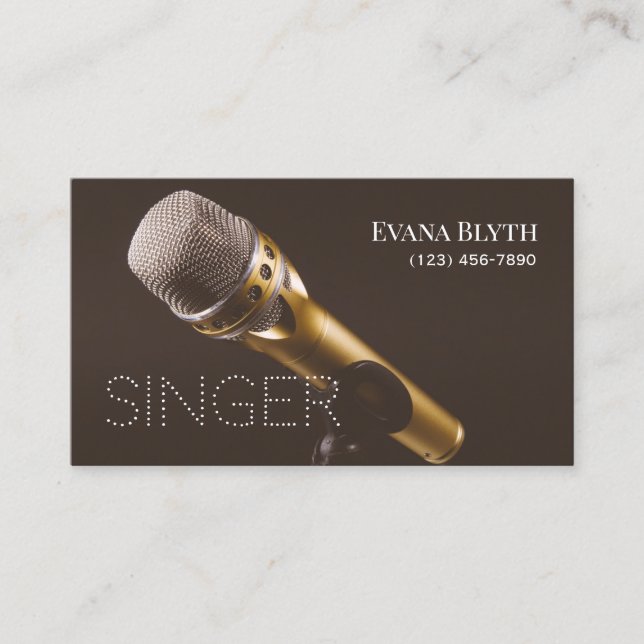 Tarjeta De Visita Cantante (Anverso)