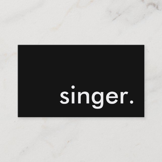 Tarjeta De Visita cantante. (Anverso)