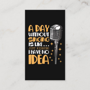 Tarjeta De Visita Cantante coro Karaoke Micrófono canción amante d