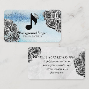 Tarjeta De Visita Cantante de fondo de la banda de acompañantes