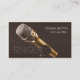 Tarjeta De Visita Cantante, ejecutante, vocalista, música