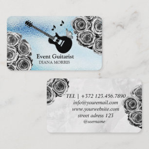 Tarjeta De Visita Cantante Guitarrista Músico Para Evento