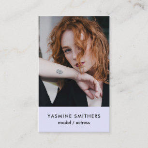 Tarjeta De Visita Cantante modelo actor bailarina SOCIAL Lavanda fot