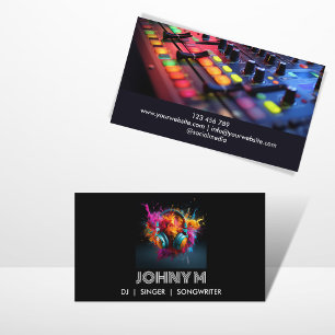 Tarjeta De Visita Cantante musical DJ Songwriter de Auriculares Mode