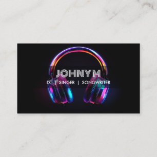 Tarjeta De Visita Cantante musical DJ Songwriter de Auriculares Mode