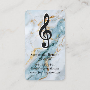 Tarjeta De Visita Cantante vocalista Logotipo de limpieza musical Bl