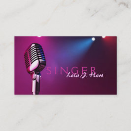 Tarjeta De Visita Cantante, vocalista, solitario, entretenimiento de