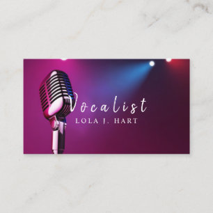 Tarjeta De Visita Cantante, vocalista, solo, entretenimiento de perf