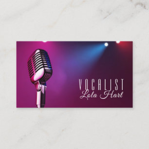 Tarjeta De Visita Cantante, vocalista, solo, entretenimiento de perf