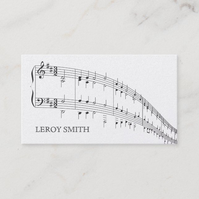 Tarjeta De Visita Cantautor de música de primera calidad de artista (Anverso)