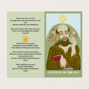 Tarjeta De Visita Cántico del Sol de San Francisco