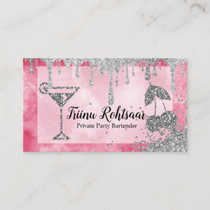Tarjeta De Visita Cantinero de fiesta privada Bar de catering de beb