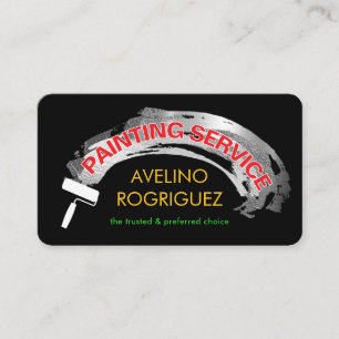 Tarjeta De Visita Capa de pintura con pincel artístico