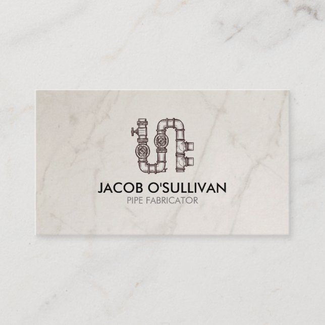 Tarjeta De Visita Capa de tubería de fontanería (Anverso)