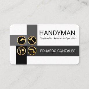 Tarjeta De Visita Capas de herramientas para el hombre práctico entr