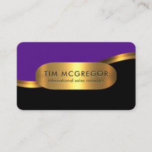 Tarjeta De Visita Capas de onda de oro de lujo Boutique