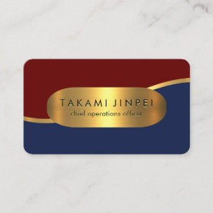 Tarjeta De Visita Capas de Onda de Oro de Lujo CEO