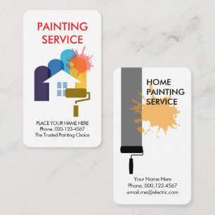Tarjeta De Visita Capas de pintura para hogar creativo