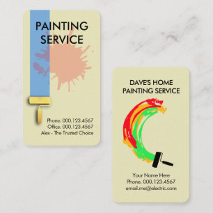 Tarjeta De Visita Capas de pintura para hogar creativo