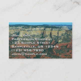 Tarjeta De Visita Capas de rocas rojas en Sedona Arizona