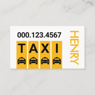 Tarjeta De Visita Capas de ruta de transporte en taxi