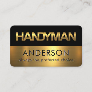 Tarjeta De Visita Capas de señalización de hombre habilidoso de oro