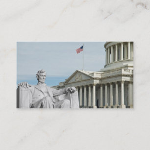 Tarjeta De Visita Capital de Estados Unidos y Lincoln