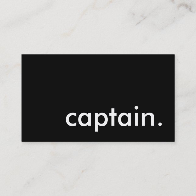 Tarjeta De Visita capitán. (Anverso)