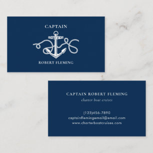 Tarjeta De Visita Capitán de barco Ancla náutica