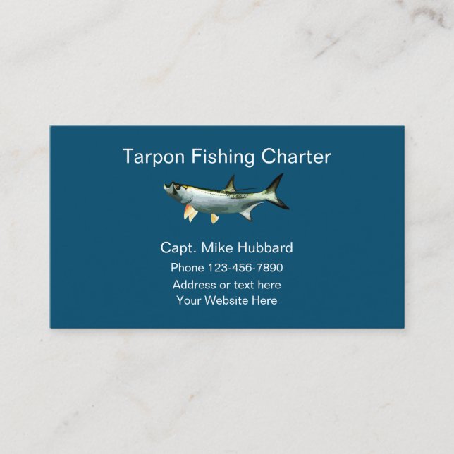 Tarjeta De Visita Capitán del barco pesquero de Tarpon (Anverso)