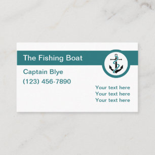 Tarjeta De Visita Capitán del barco pesquero moderno