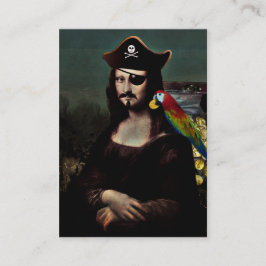 Tarjeta De Visita Capitán Pirata de Mona Lisa con bigote