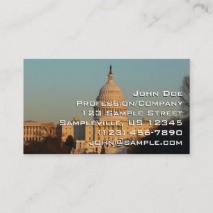 Tarjeta De Visita Capitolio de los Navidades Washington DC Holiday