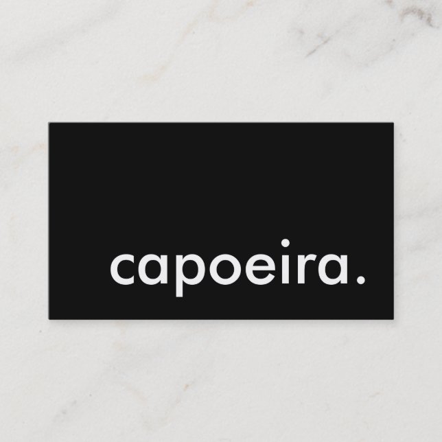 Tarjeta De Visita capoeira. (Anverso)