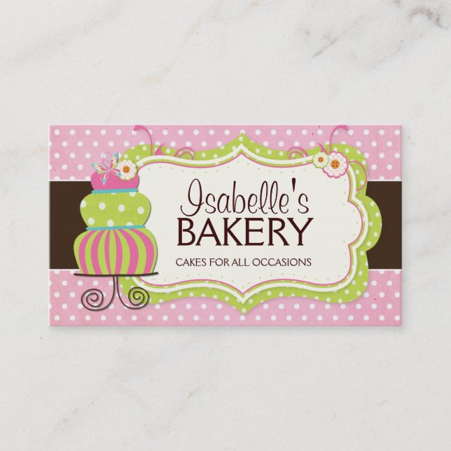 Tarjeta de visita caprichosa de la panadería (Anverso)