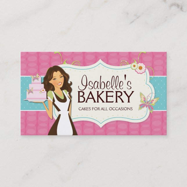 Tarjeta de visita caprichosa de la panadería (Anverso)