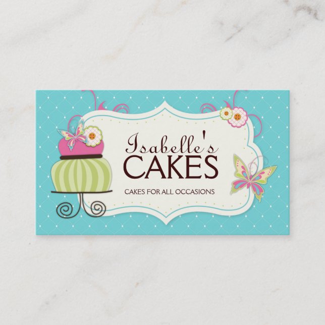 Tarjeta de visita caprichosa de la panadería (Anverso)