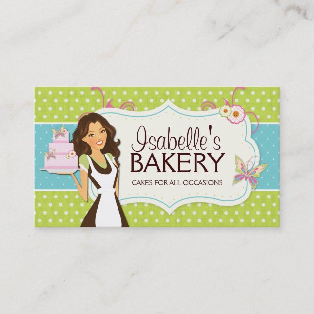 Tarjeta de visita caprichosa de la panadería (Anverso)