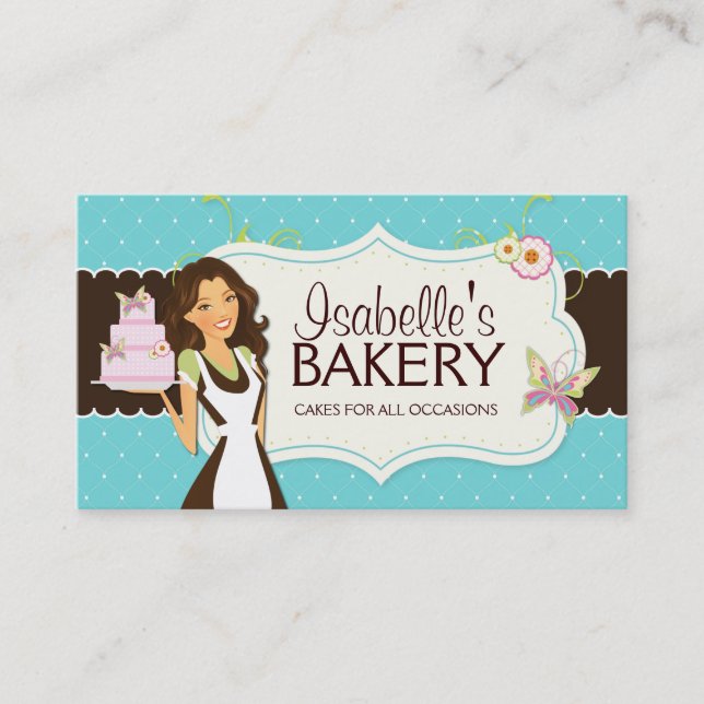 Tarjeta de visita caprichosa de la panadería (Anverso)