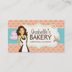 Tarjeta de visita caprichosa de la panadería