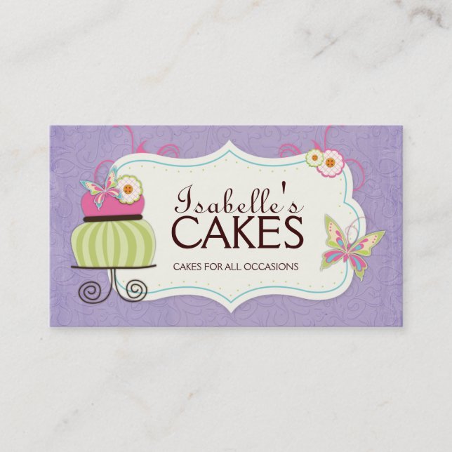 Tarjeta de visita caprichosa de la panadería (Anverso)