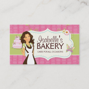 Tarjeta de visita caprichosa de la panadería