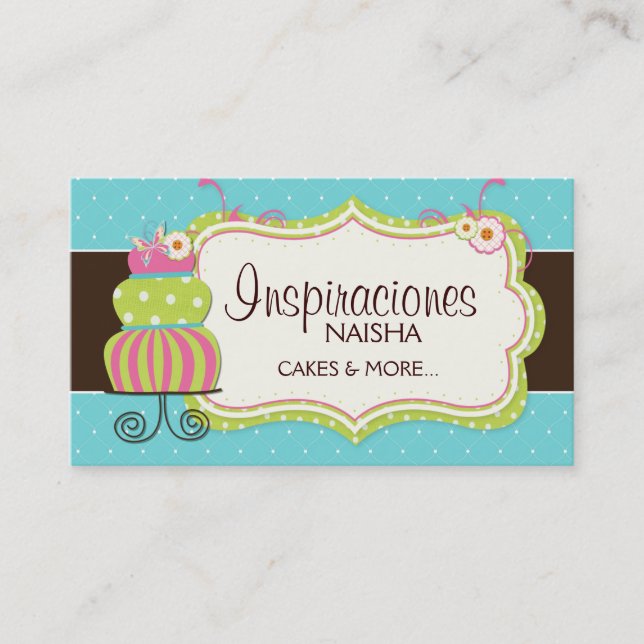 Tarjeta de visita caprichosa de la panadería (Anverso)