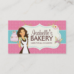 Tarjeta de visita caprichosa de la panadería