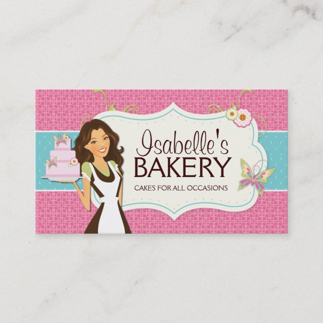 Tarjeta de visita caprichosa de la panadería (Anverso)