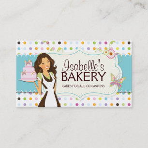 Tarjeta de visita caprichosa de la panadería