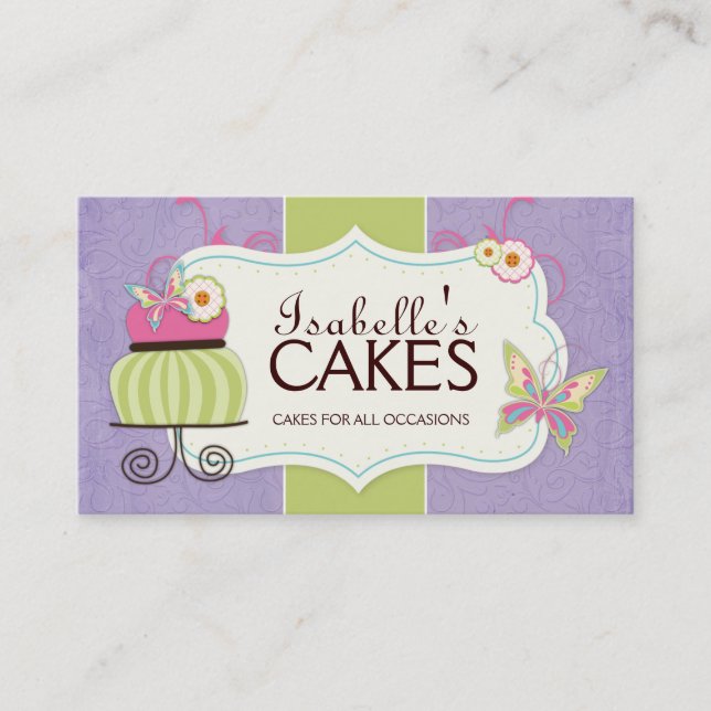 Tarjeta de visita caprichosa de la panadería (Anverso)