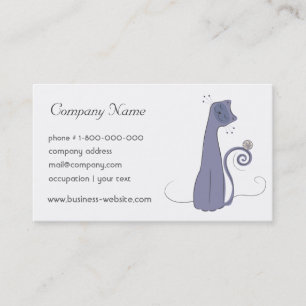 Tarjeta de visita caprichosa del gato