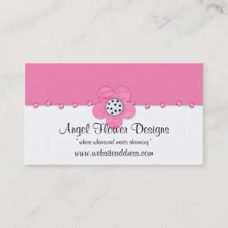 Tarjeta de visita caprichosa:: Joyas rosadas de la